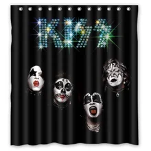 Модный дизайн рок-группы "Kiss" водостойкий материал для ванной душевая Шторы 60X72 дюйма