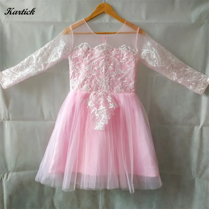 

Latest Flower Girl Dresses Lovely Long Sleeves Little Girls Kids/Child Dress for Wedding Birthday Communion Party Pageant Dress