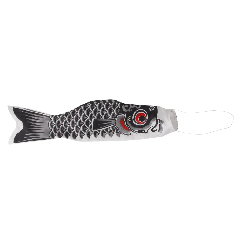 4pcs 40cm Koi Nobori Japanese Style Carp Windsock Streamer Koinobori Fish Kite Flag Hanging Decor for Home Garden Restaurant
