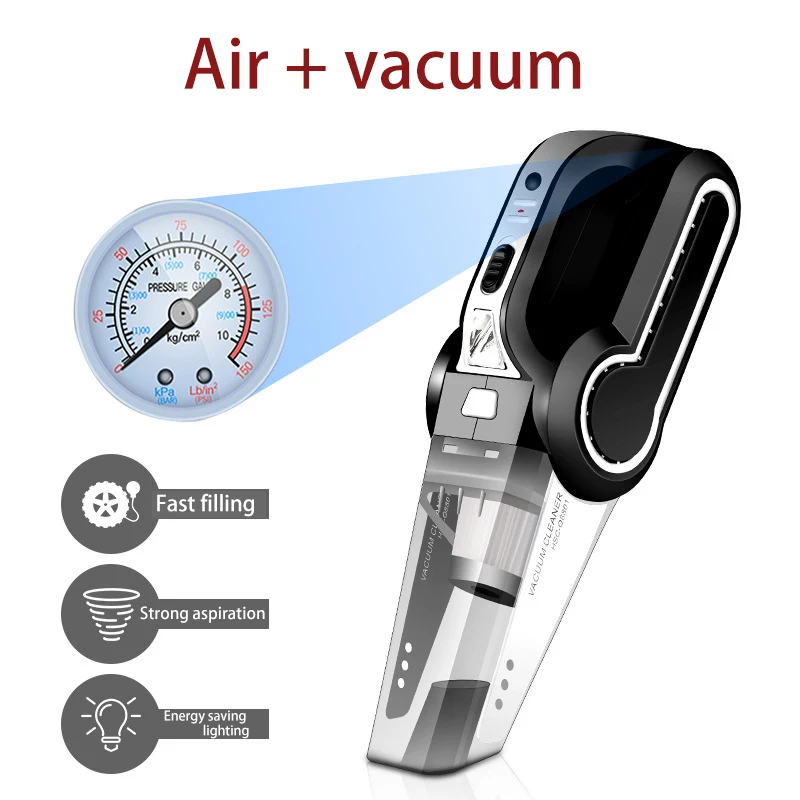 US $35.67 120W 4 In 1 Multi Function Portable Car Handheld Vacuum Cleaner Pointer Display Dual Use Car Auto Inflatable Pump Air Compre