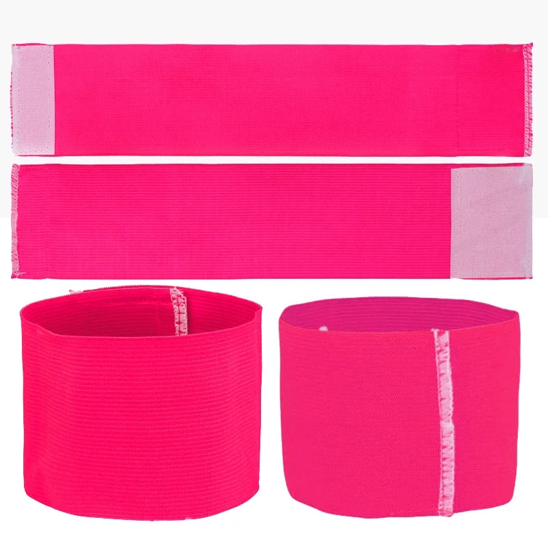 rose red 10pcs Adult&Kid Size 12Colors DIY Captain Armband Soccer Customize Sports Adjustable Player Bands Captain Armband DIY Avaliable - Цвет: rose red