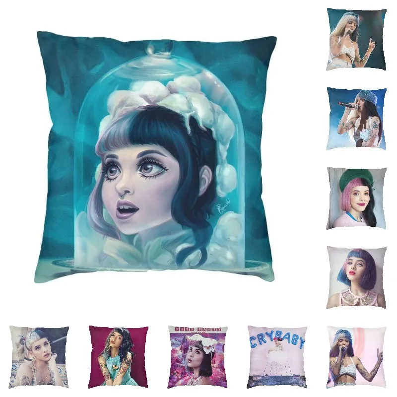 

Music Singer Melanie Martinez Cushion Covers Sofa Home Decorative Electronic Pop Music Square Throw Pillow Cover 40x40cm