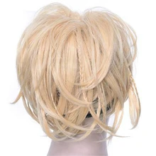 Женские синтетические волосы,, лента для волос, резинка для волос, пучок шиньон, высокая температура, волокно, коса, волосы, Пончик, роликовая повязка на голову, 1 шт