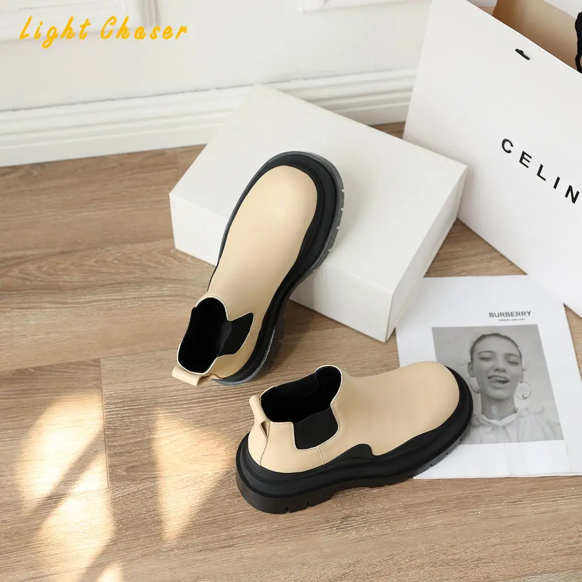 Luxury Chelsea Boots Women Ankle Boots Motorcycle Boots Female Autumn Winter Shoes Woman Punk Motorcycle Boots Spring Winter