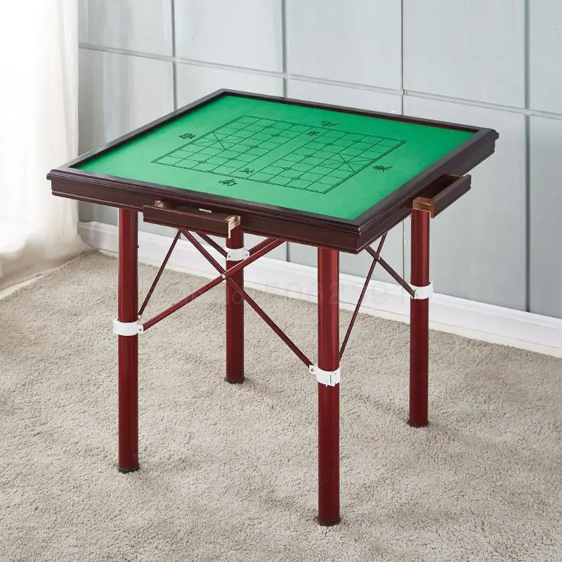Домашний стол для Маджонга с ручными цифрами, складной стол для Маджонга, простая шахматная доска двойного назначения, стол для спальни, барный стол - Цвет: 85x85cm  13