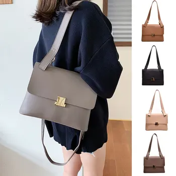 

Female Retro Shoulder Bag Fashion Pu Leather Crossbody Messenger Bag Chic Strap Handbag Large Purse Casual Office Style Handbag