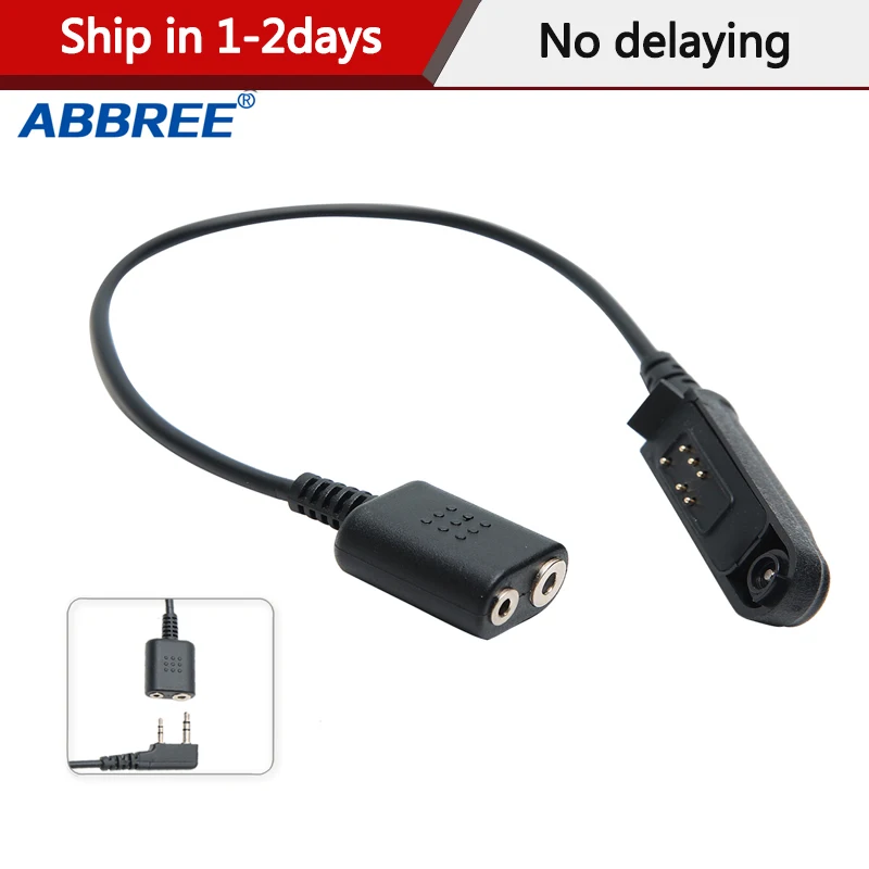 Кабель адаптера Baofeng UV 9R Plus XR водонепроницаемый к 2 контактам подходит для 5R 82
