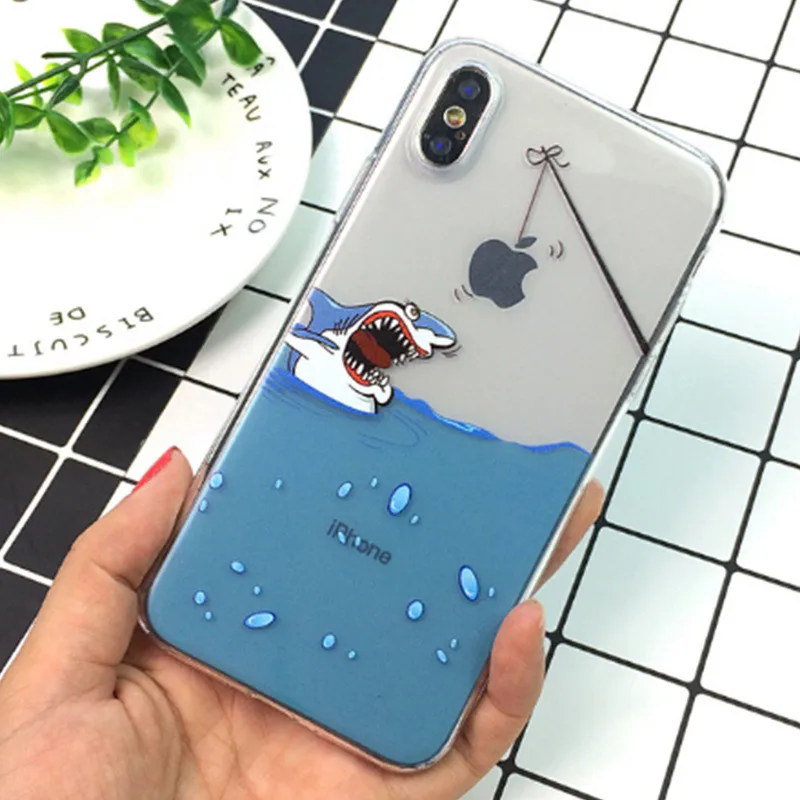 

Cute Animal Pattern Soft Transparent TPU Cartoon Case For iphone 6 6S 7 8 Plus X Xr Xs Max Clear Silicone Mobile Phone Cover