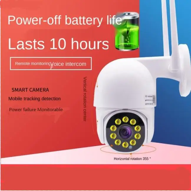 

ELRVIKE 2021 Outdoor WiFi Mobile Phone Wireless Remote Network Ball Machine Home Outdoor HD Waterproof PTZ Monitoring Camera