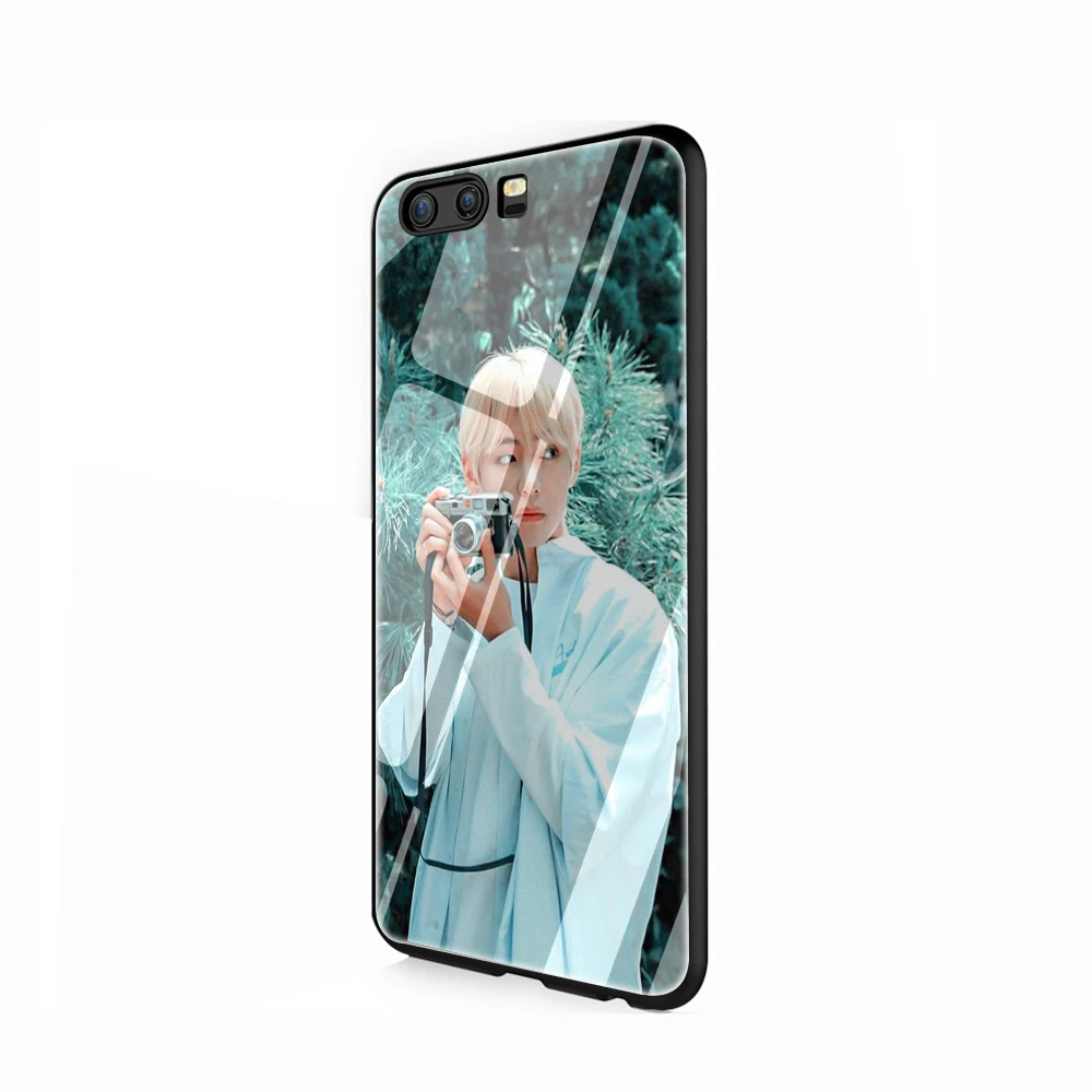 Ким V Taehyung прозрачный чехол из закаленного стекла для телефона huawei Y6 Y9 Honor 8X 7A 9 10 P10 P20 P30 mate 20 Lite Pro - Цвет: G7