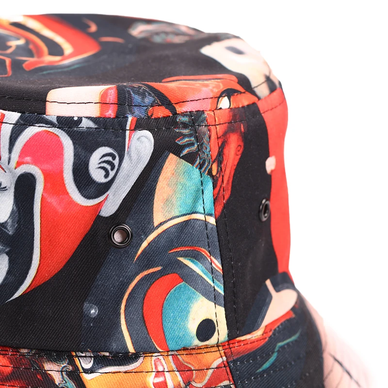 Unisex Bucket Hat Reversible Fisherman Hat Plant Printed Solid Color Outdoor Sun Hat Many Patterns