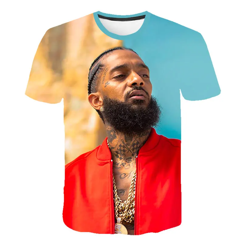 

Hot Rapper nipsey hussle Print Short T shirt Boy Girls Harajuku Hip Hop Short Sleeve T shirt nipsey hussle Cool streetwear Kids