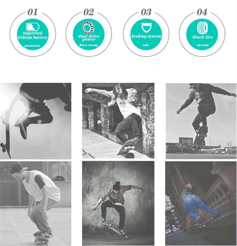 4 Wheels Electric Skateboard Scooter Offroad Dual Motor Electric Scooters Eectric Longboard Skateboard For Adults Dual Use     (8)