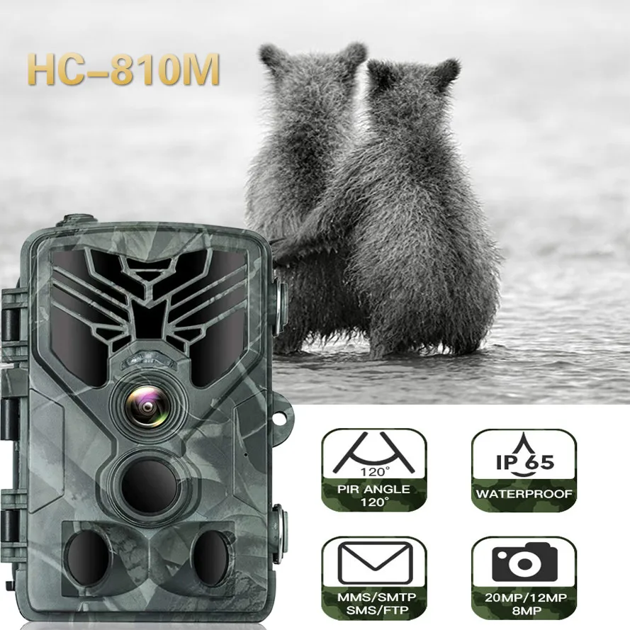 suntekcam 2g celluar mms smtp sms wildlife trail hunting cam photo traps 20mp 1080p night vision infrared wireless cam hc801m Фотоловушка SUNTEKCAM, фотоловушка для охоты, SMS, MMS, SMTP, 2G, 20 МП, 1080P, HC810M, 0,3 сек