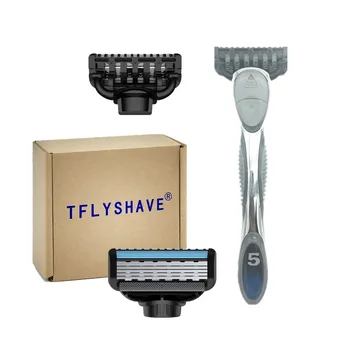 

TFLYSHAVE Men High Quality Manual Shaving Razor Blade Replaceable Adjustable Blade Safety Razor No Stimulation 1 Holder 1 Blade