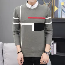 *#Best Price Fake Two New Long Sleeve Sweater Fall Sweater Fashionable Casual Sweaters Turn-down Collar Pullovers Casual Men Winter *#Best Price Fake Two New Long Sleeve Sweater Fall Sweater Fashionable Casual Sweaters Turn-down Collar Pullovers Casual Men Winter
