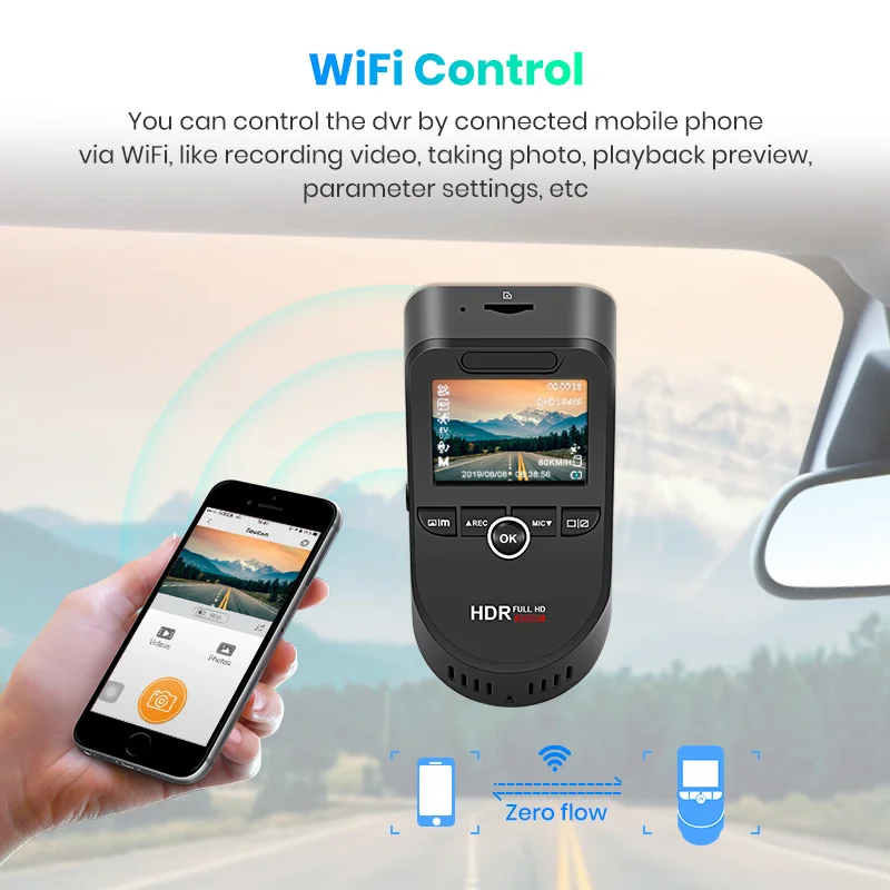 Junsun S590 WiFi 4K видеорегистраторы автомобильные Ultra HD 2160P 60fps gps ADAS авторегистратор