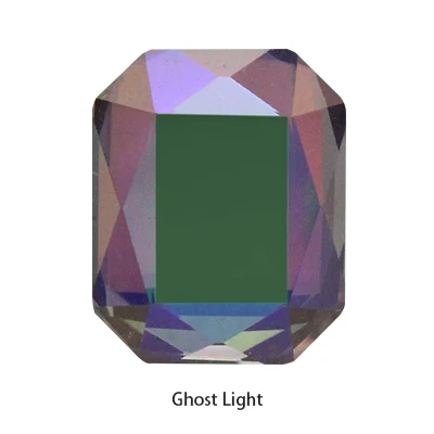 20pcs Rectangle Shape Glue On Nails Rhinestones Flatback Glass Strass Crystals Stones Nail Art Decoration Accessories Ghost Light