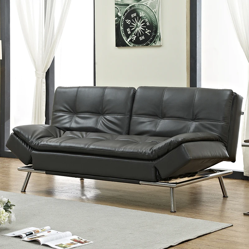 

Leather art sofa Backrest folds down separately Sofa bed