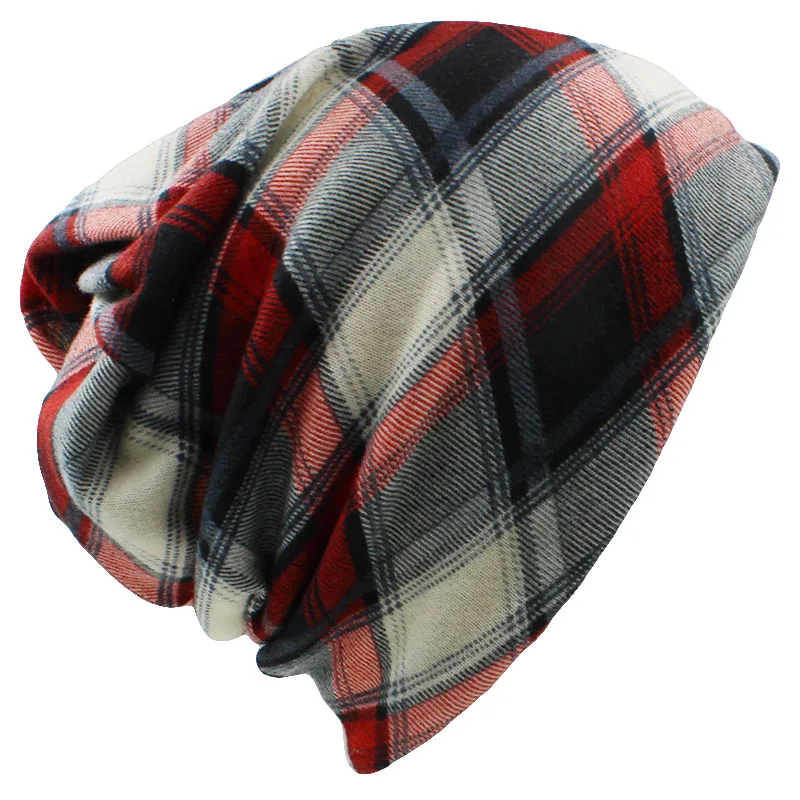 ALTOBEFUN Brand Autumn Winter Hats For Women Skullies And Beanies Men Hat Unisex Plaid Design Contrast Color Ladies Hat BHT022 timberland skully