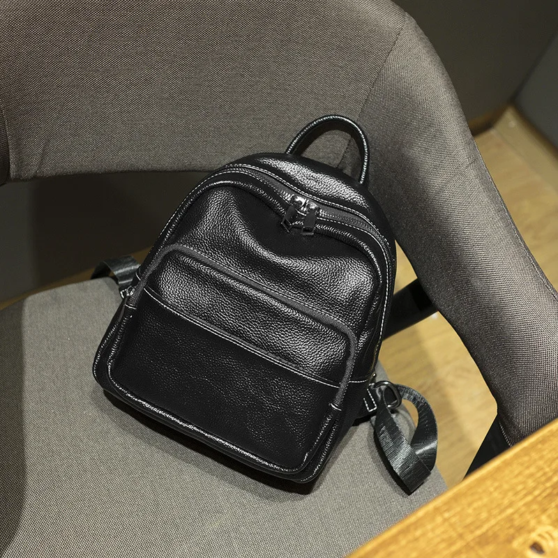 

Amoy Printed Leather Goods 2019 New Style Korean-style Backpack Women's College Style Schoolbag Casual Versatile Women's Small B