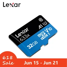 Lexar-tarjeta de memoria de 32G, 64GB, 128GB, 256GB, 633X, Micro SD, SDXC, 95 MB/s, tarjeta TF, unidad Flash para teléfono inteligente
