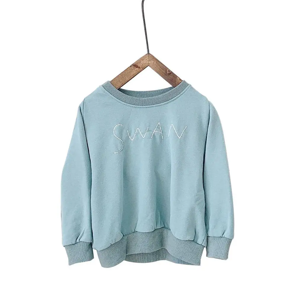 

2019 Spring Autumn Kids Hoodies Letter Embroidery Casual Pullover Sweatshirt Outerwear Kids Full- sleeved Sweater Clothes
