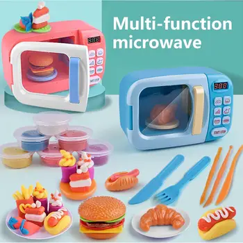 

2 Colors Simulation Microwave Tableware Kitchen Utensils Toys Small Household Kitchenware Toys Child House Role Playing Toy