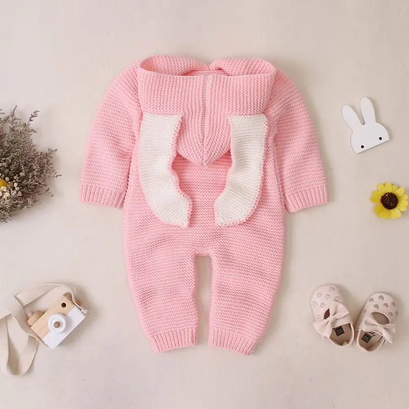 Осенне-зимняя одежда для новорожденных; Bebe; Одежда для девочек с длинными рукавами; детский трикотажный комбинезон для мальчиков; костюм для малышей; Детский комбинезон