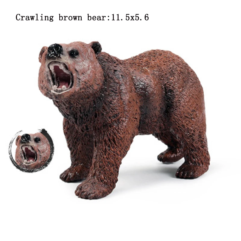 Crawling brown bear