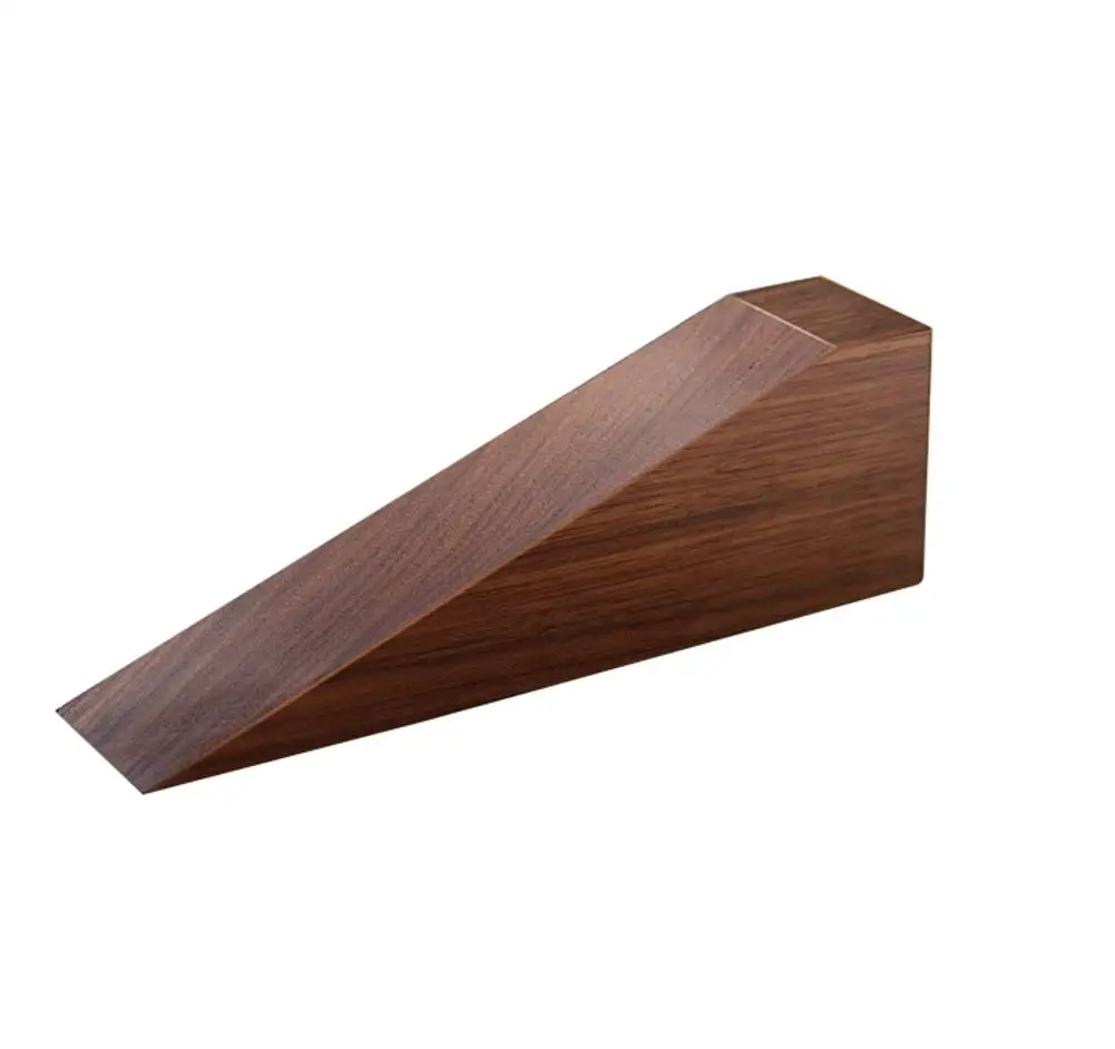 Black walnut Дверной стопор деревянный буферный стопор не царапающийся дверной стоп Клин для домашнего использования - Цвет: Black walnut