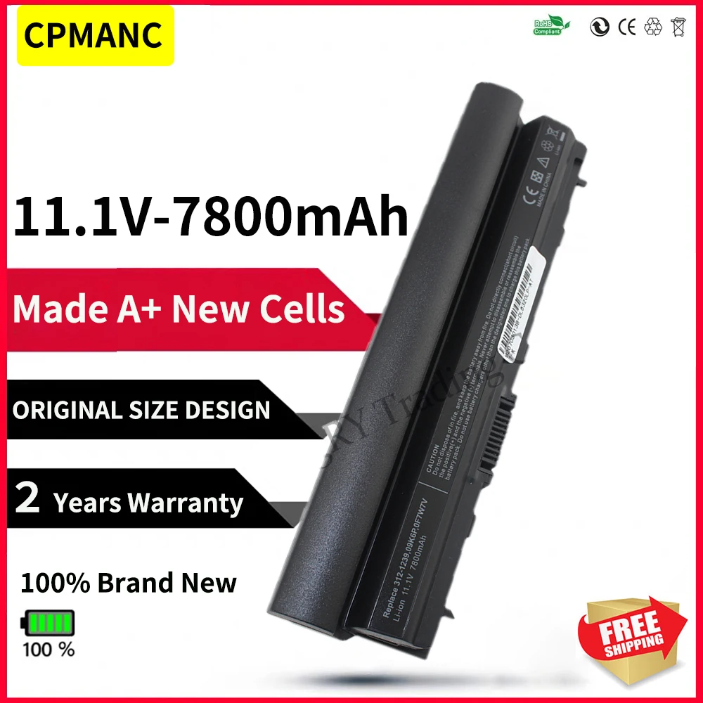 Cpmanc 7800mah Célula de Bateria para Dell Latitude E6230 E6120 E6220 E6330 E6320 E6430s E6320 Xfr Série 0f7w7v 5×317 7ff1k