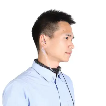 

2Pin Throat Earpiece 150cm Winding Line Widely Compatible Plastic PTT Microphone Headset for Motorola GP88 Walkie Talkie