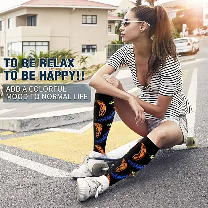 Anti Fatigue Women Men Compression Socks Yoga Golf Varicose Veins Socks Hockey Crossfit Fit For Edema, Diabetes, Swelling