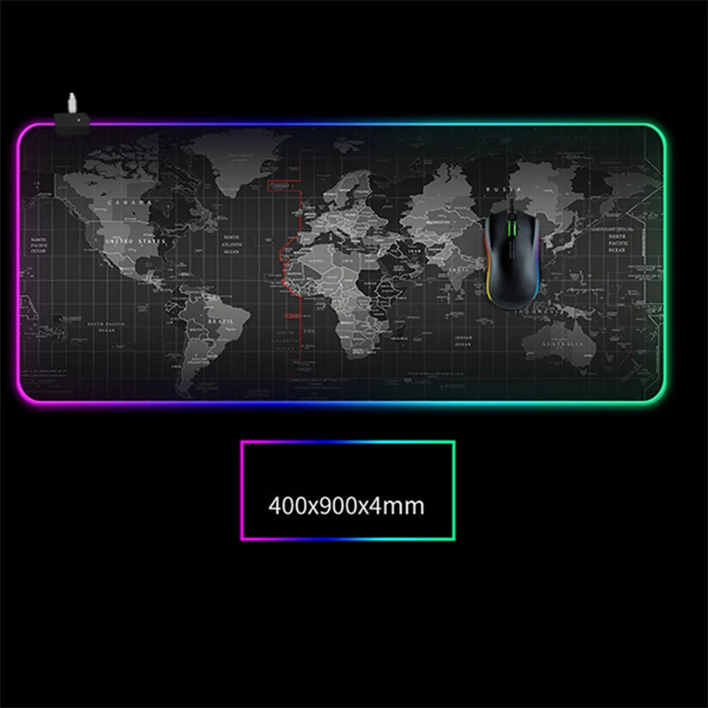 Коврик для мыши игровой 900x400 мм коврик для мыши для игровой мыши Клавиатура XL 14 светодиодный свет-режим компьютера цветные вкладыши мышь-L826