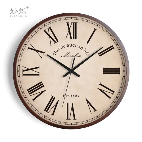Large Wood Wall Clock Color:Style 7;Sheet Size:12 inch