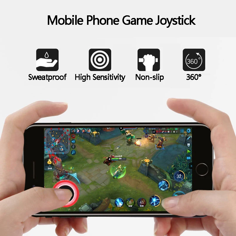 

Game Joystick Mobile Phone Rocker Round ABS Button Controller Game Pad with Pubg Suction Cup gamepad Rocker For iPhone Android