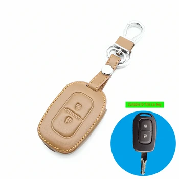 

Leather Car Key FOB for Renault Duster dacia Scenic Master Megane Logan Clio Captur Keyless Case Cover Protect