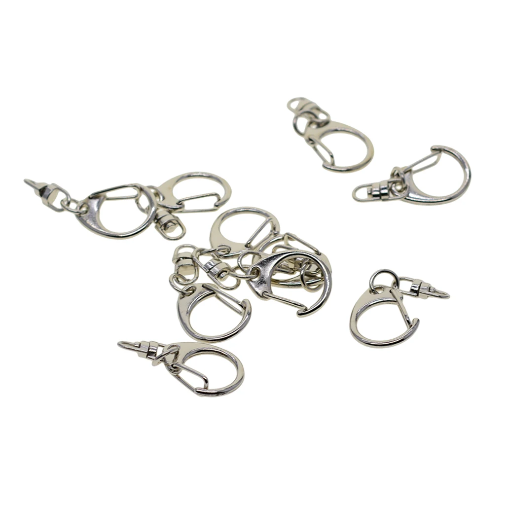 10x Swivel Carabiner Clips Snap Hooks Lobster Clasps Keychain Bag Hooks DIY