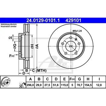 

Disc brake front Opel Antara Chevrolet Captiva 2.0-3.2i/2.0CDTi 05.06 ATE 24012901011