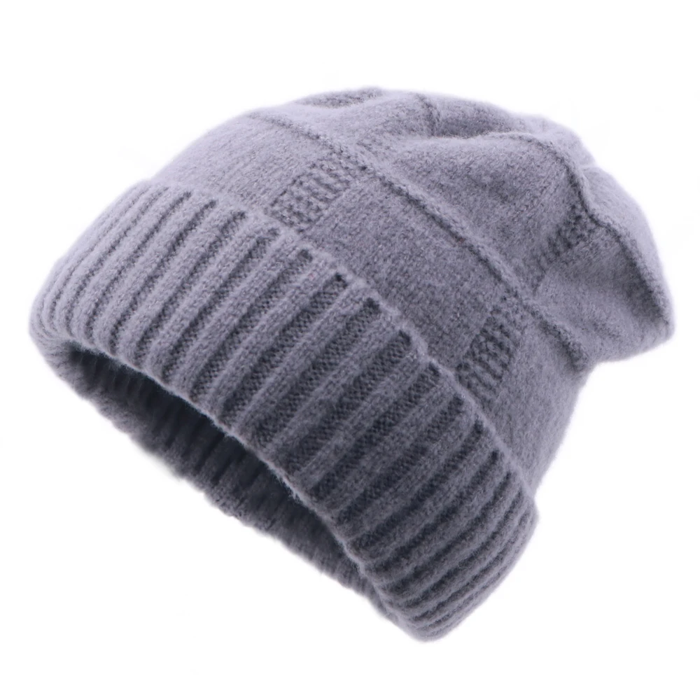 Зимняя винтажная вязаная шапка Skullies для женщин, однотонная женская бини, шапки с настоящим помпон из меха енота, теплая женская Лыжная Шапка Gorro для девочек