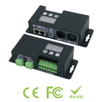 

12v 24v 3 channel dmx512 controller for led rgb strip module dmx decoder