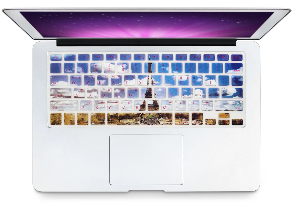 Защитный чехол для клавиатуры корейский язык США силиконовый Macbook Air 13 Pro Retina 15 17