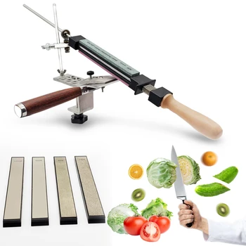 

New Iron Steel fixed knife sharpener Professional Kitchen Knife Sharpener Sharpening Tools Fix-angle sharpening system whetstone