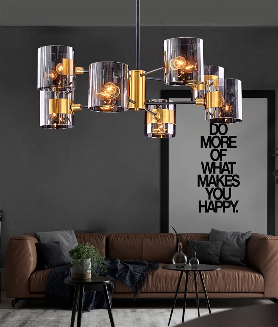Nordic Glass Pendant Lights Lamp Iron Pendant Lighting Living Room Dining Room Kitchen Bedside Bedroom Loft Decor Hanging Lamp