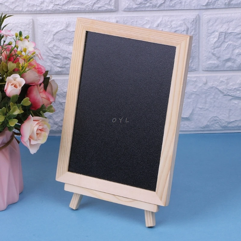 Newest Wood Tabletop Chalkboard Double Sided Blackboard Message Board Children Kids Toy Drawing Board Message Black Boards