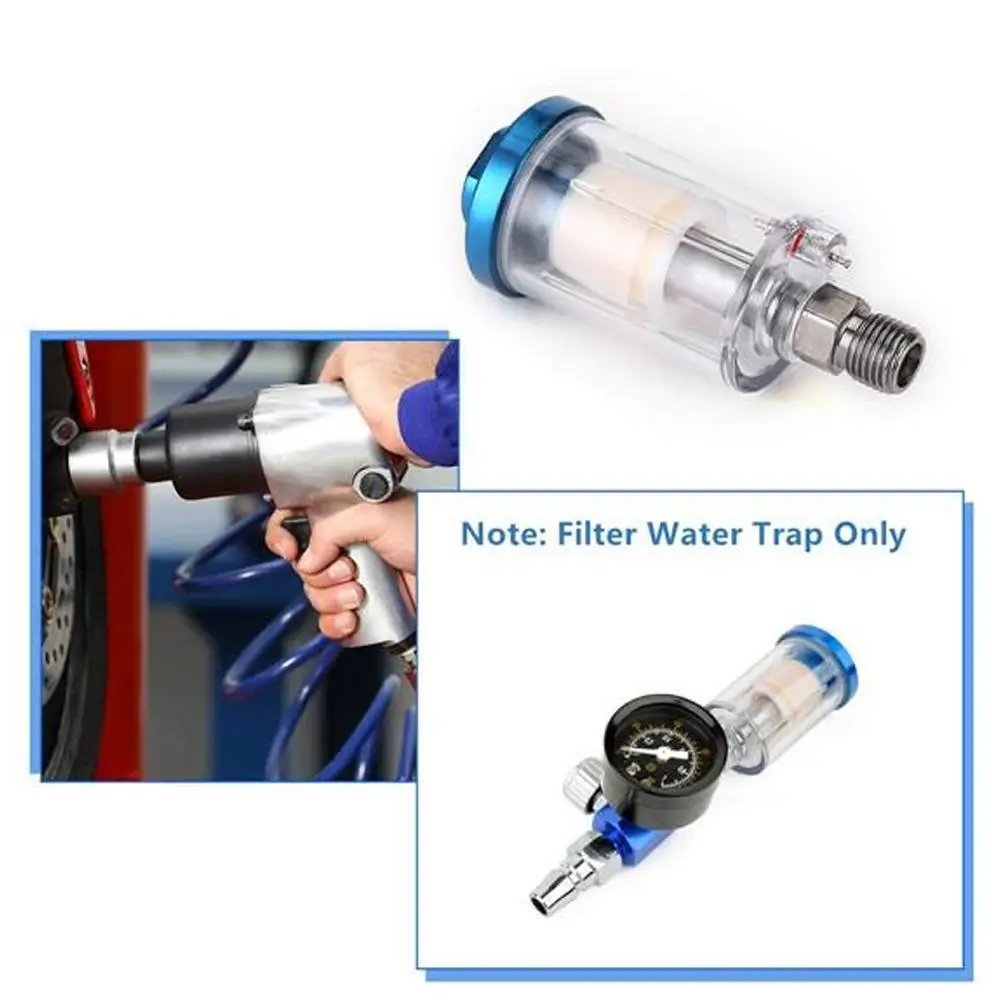 

1Pc 1/4'' Spray Gun Air Line Mini Filter Water Trap Paint Tool Water Painting Clear Gun Moisture For Compressor Spray Spray A2T9