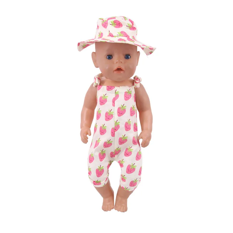 Doll clothes dress + hat for 18 inch American doll girl 43cm baby reborn accessories generation Barbies doll accessories doll clothes barbie doll clothes