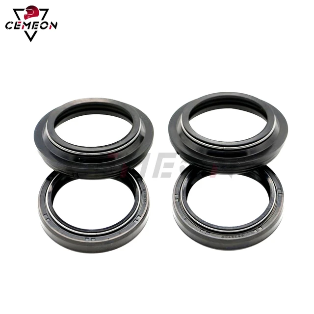 Fork Seals フォークオイルシール、ダストカバー＆保持クリップセット川崎KLX 300 R 2003 Fork Oil Seals