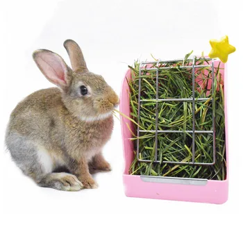 

Rabbit Grass Feeder Cage Guinea Pig Chinchilla Hay Feeder Reduce Waste Pet Feeding Rack Manager Pet Product